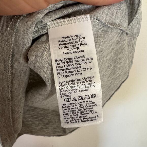 J.Crew Pima Cotton Slim-fit T-Shirt WMNS XS Gray Crew Neck Short Sleeve Stretchy - Picture 6 of 7